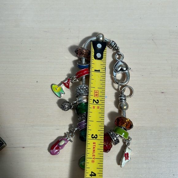 INSPIRED GOLFER CHARM BRACELET, GOLF BALL CLUB BAG SNEAKER CHARMS - Picture 7 of 8